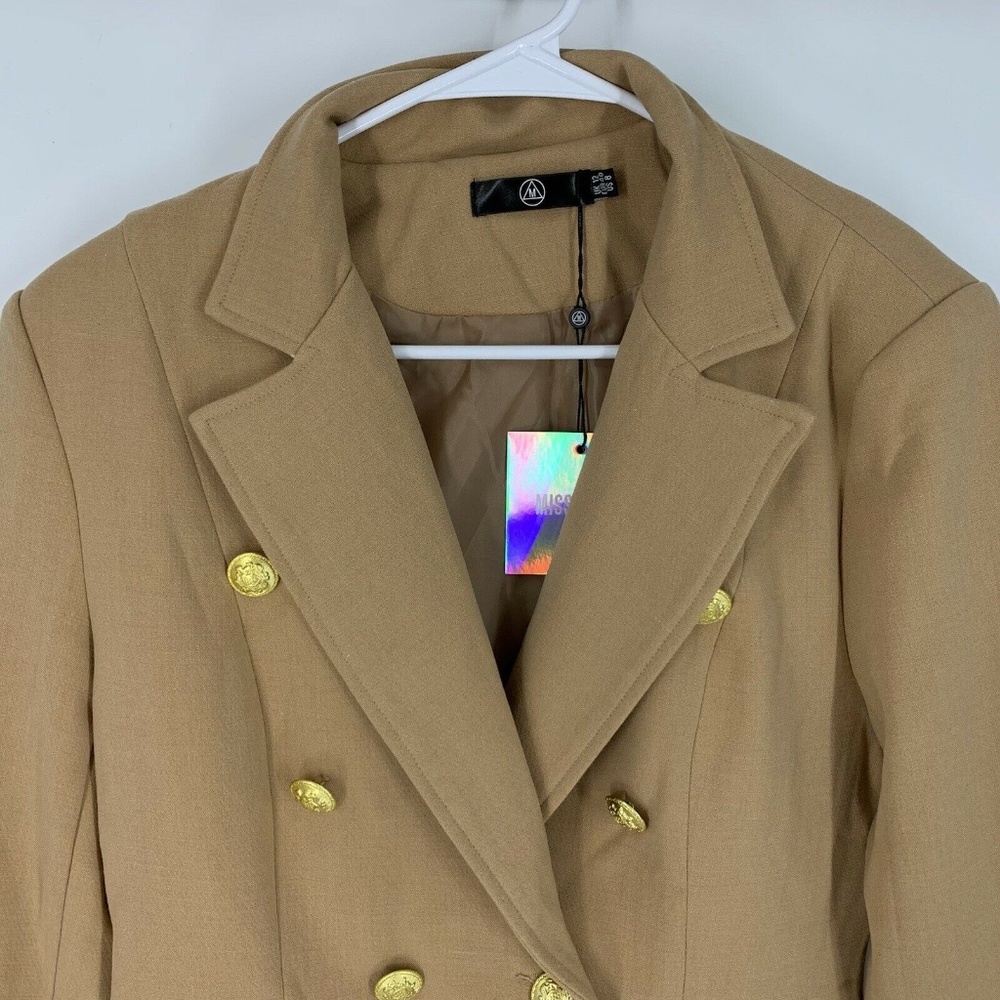 Missguided Double Breasted Military Blazer Jacket - Picture 5 of 12